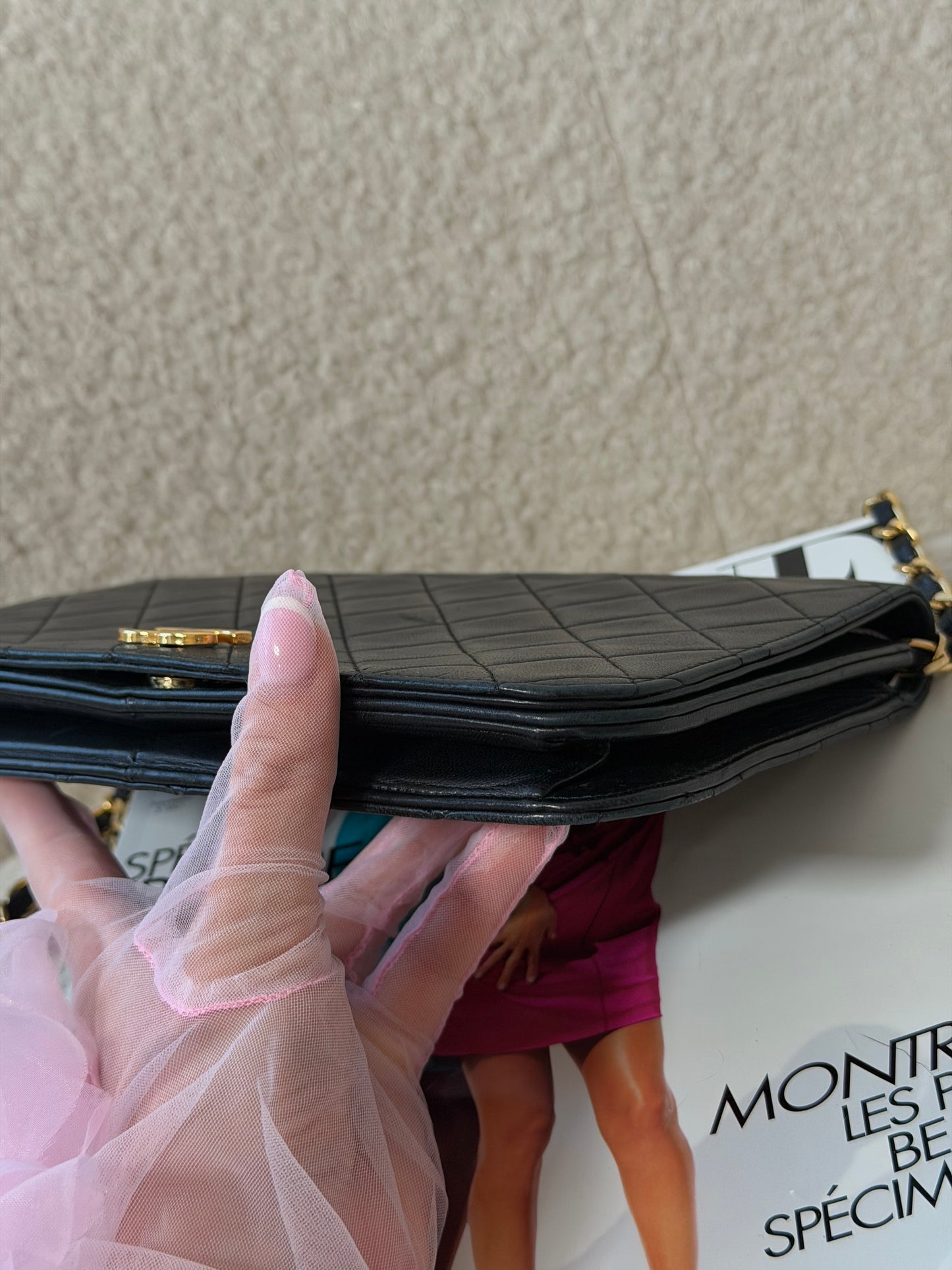 Black Matelassé Lambskin Full Flap - Pre-Owned