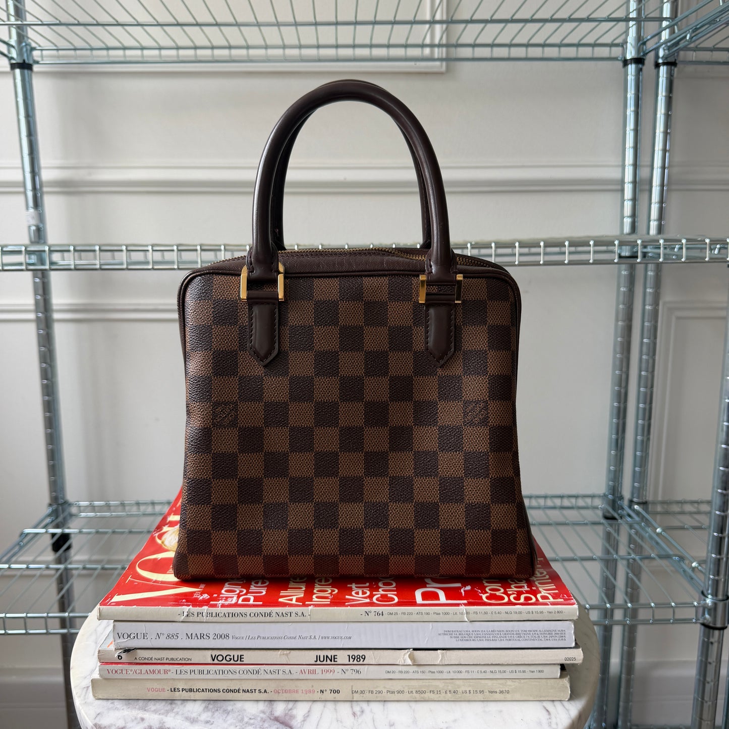 Pre-Owned Damier Ebene Canvas Tote Bag w/Strap