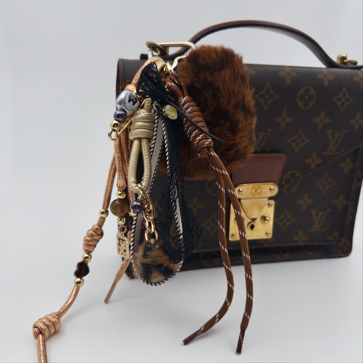 Chocolate Leopard Bag Charm