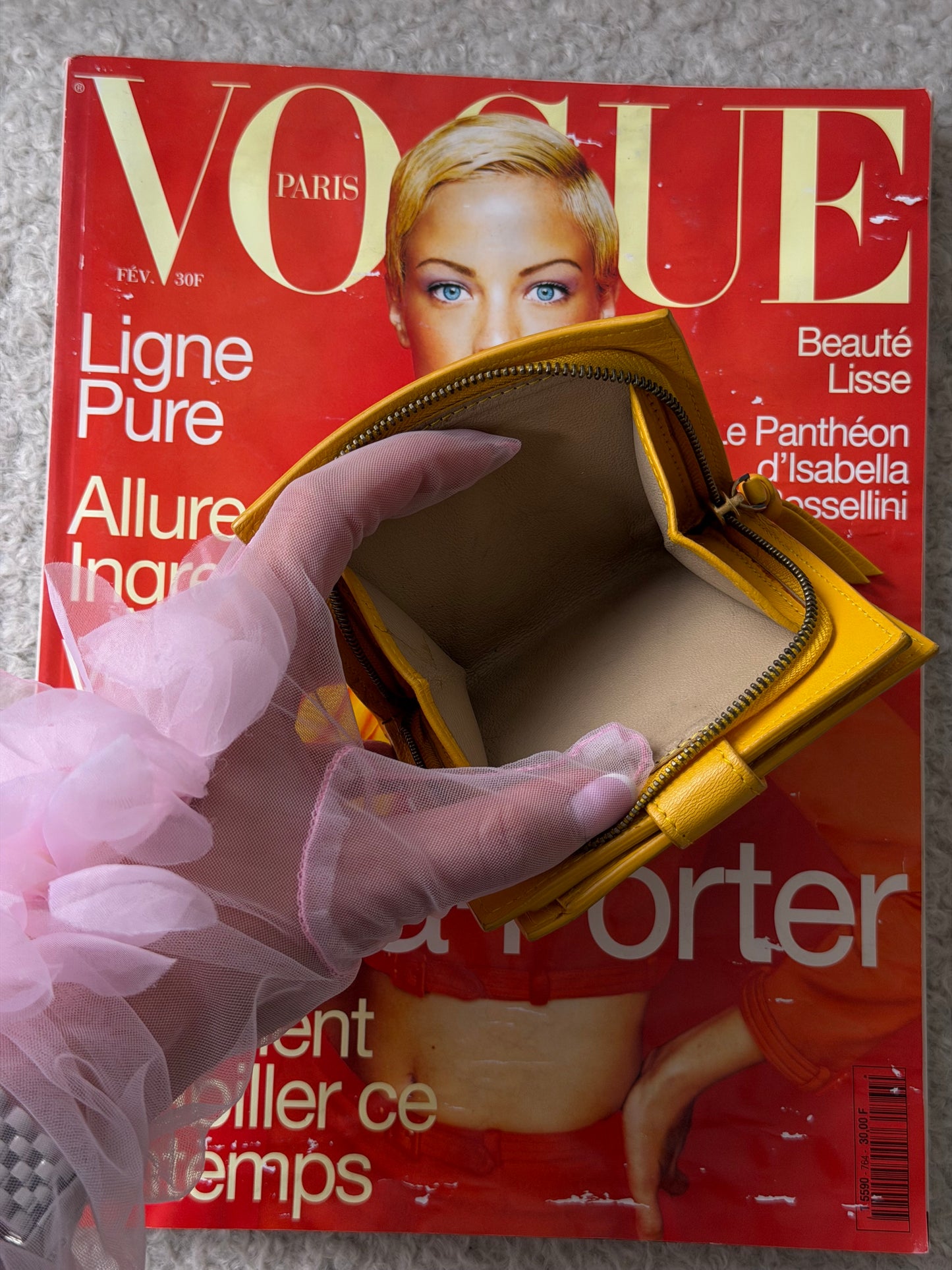 Yellow Intrecciato Leather Wallet - Pre-Owned