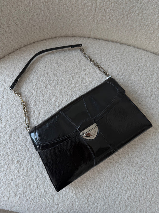 Black Electric Epi Lena Shoulder Bag