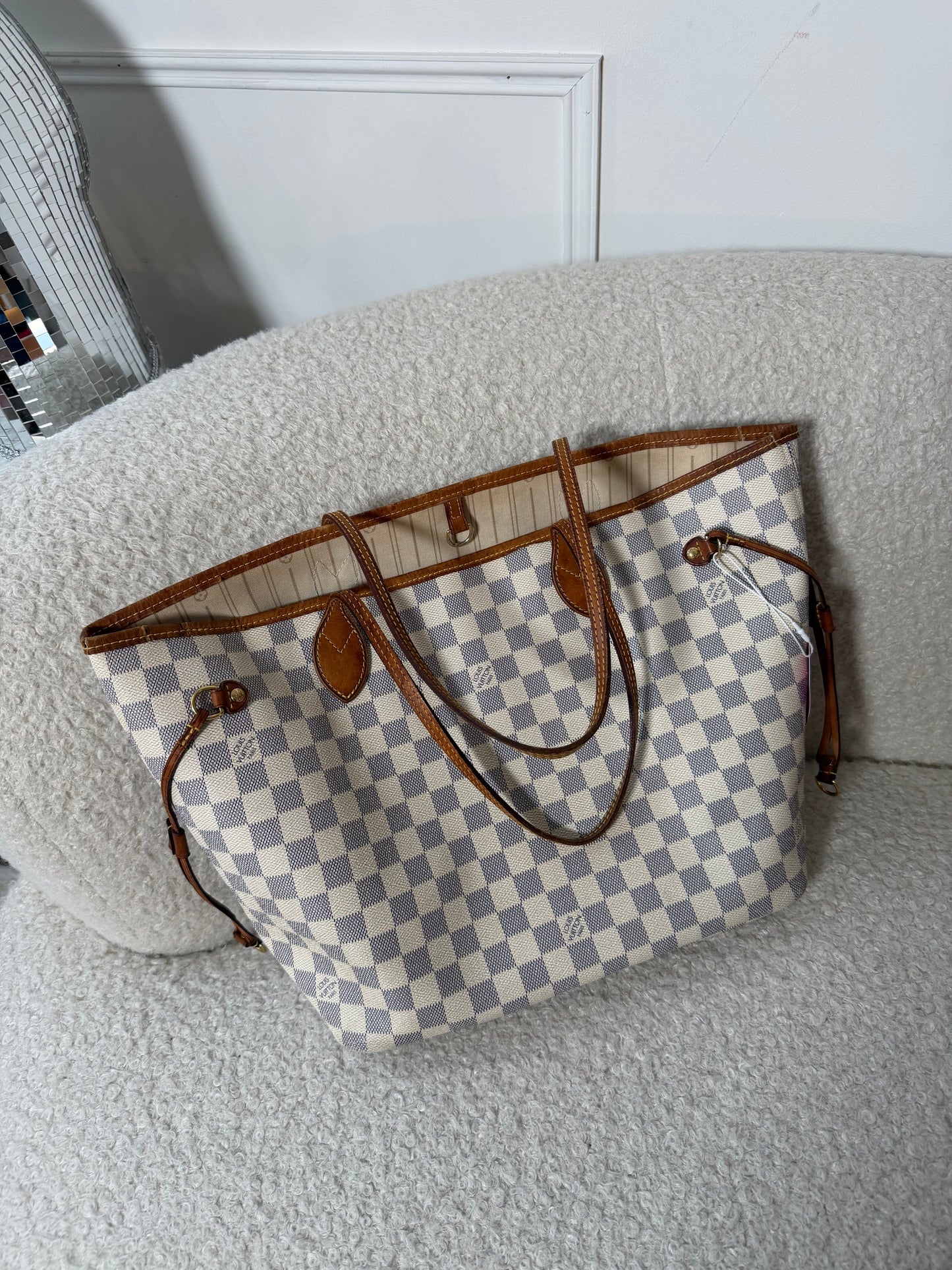 Pre-Owned Damier Azur Coated Canvas Neverfull MM