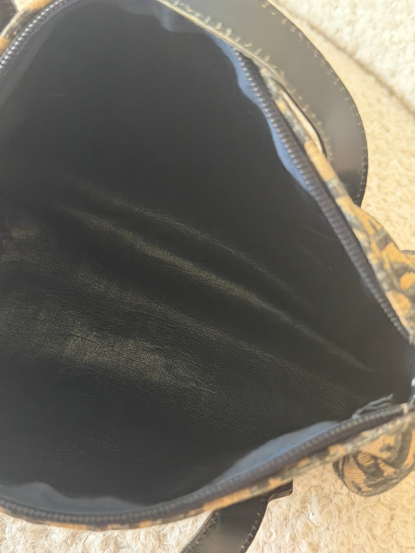 Pre-Owned Beige Oblique Canvas Boston Bag