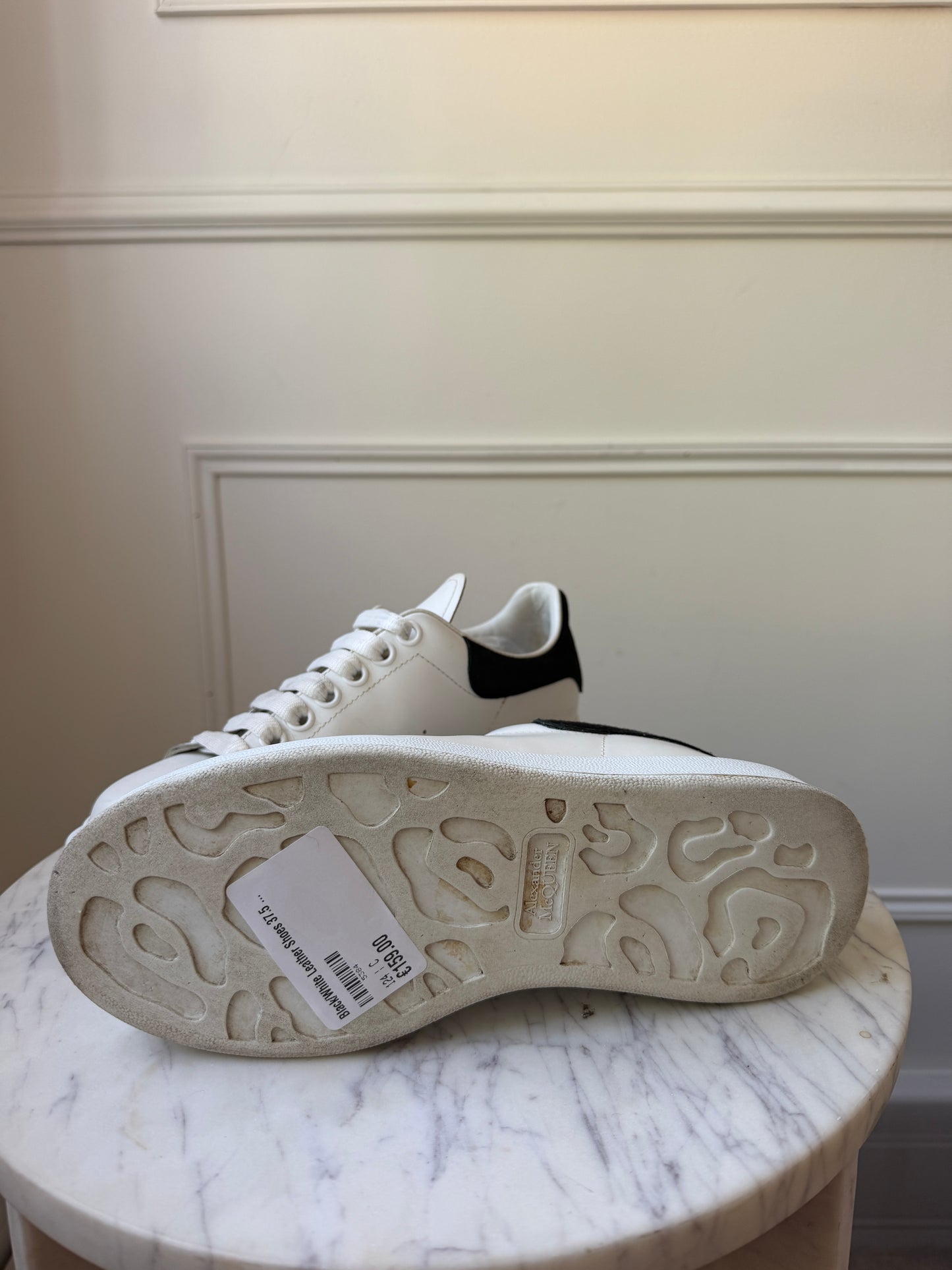 Black/White Leather Shoes 37.5 Very good