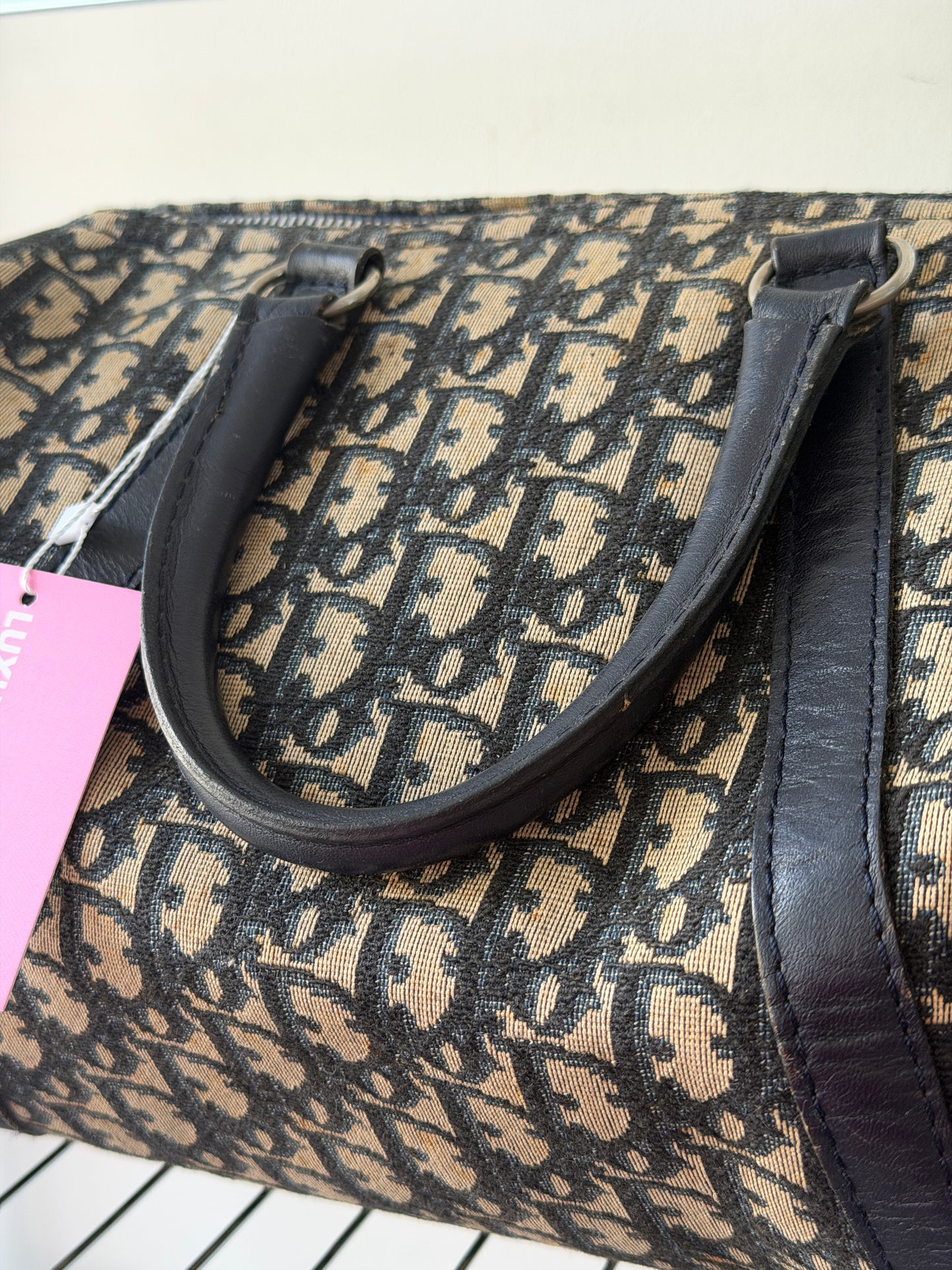 Pre-Owned Dior Oblique Trotter Canvas Handbag