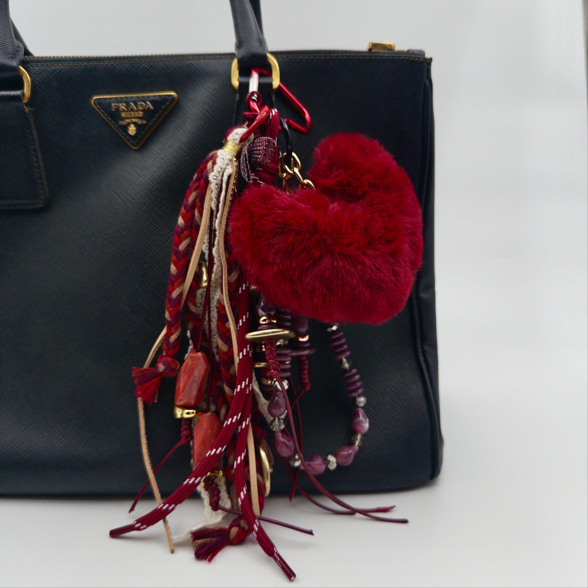 Red Heart Bag Charm