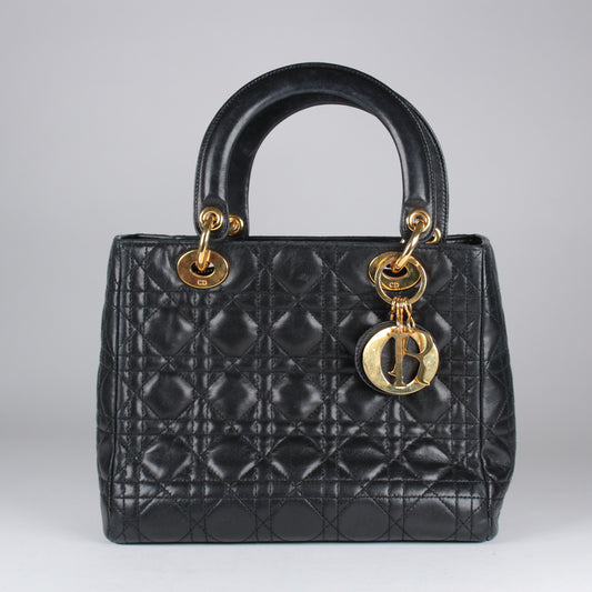 Lady Dior - Medium - Black GHW