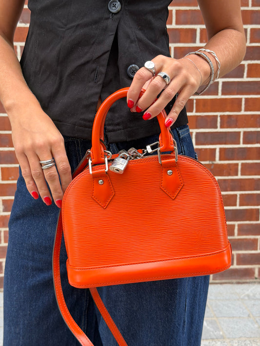 Pre-Owned Orange Epileather Alma BB