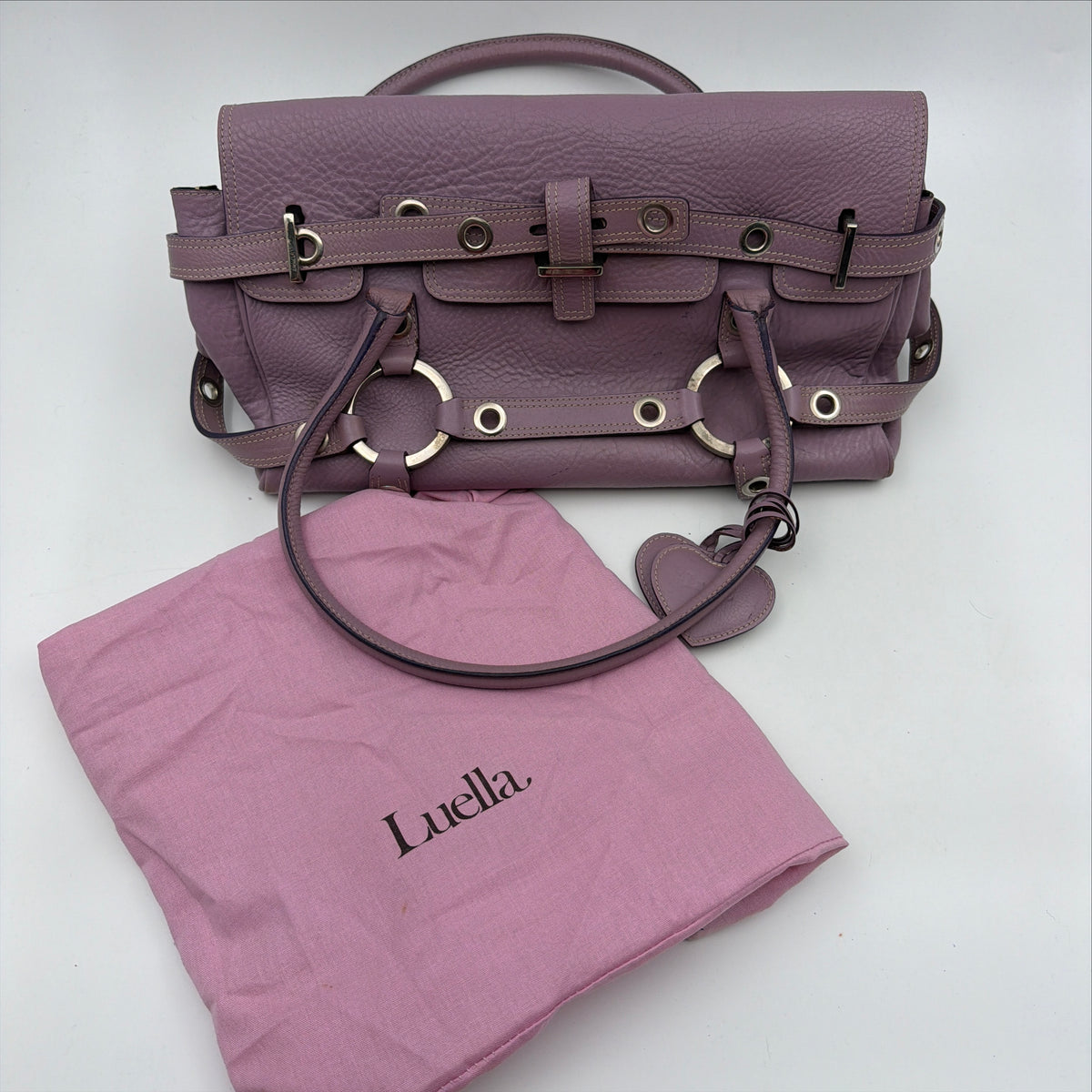 Pre-Owned Purple Leather Handbag