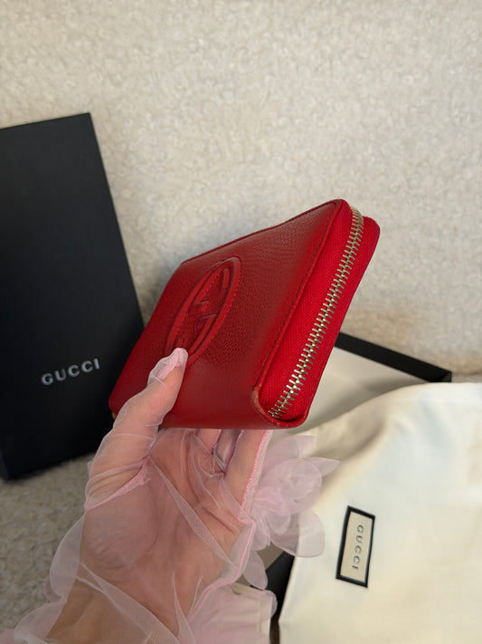 Red Leather Wallet FULL SET