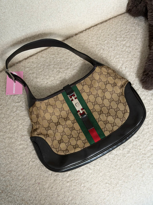 Pre-Owned Beige Classic GG Canvas Jackie