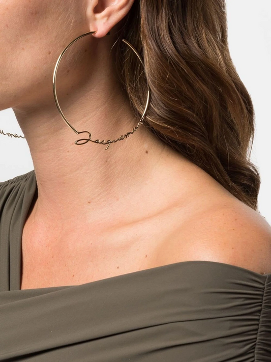 Pre-Owned Gold-Tone Metal Hoop Earrings