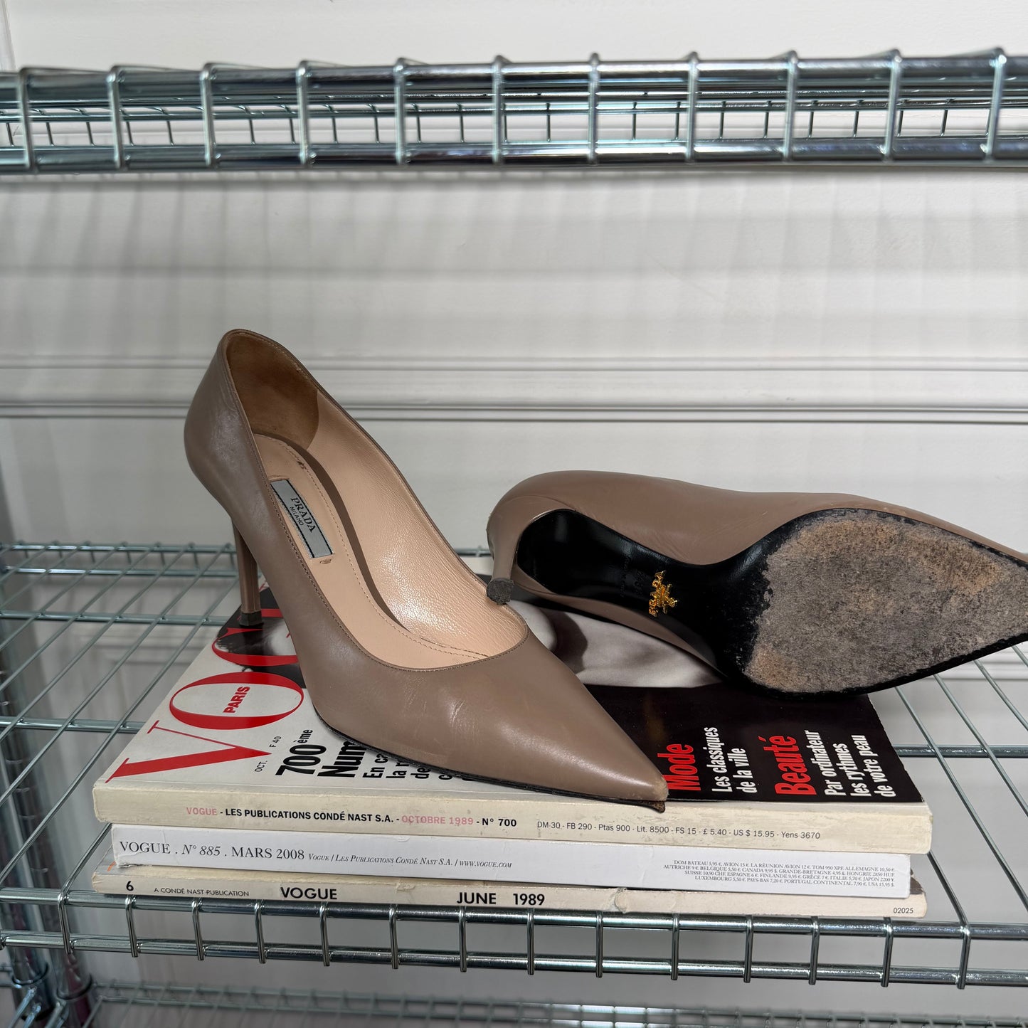 Brown Leather Heels 38.5