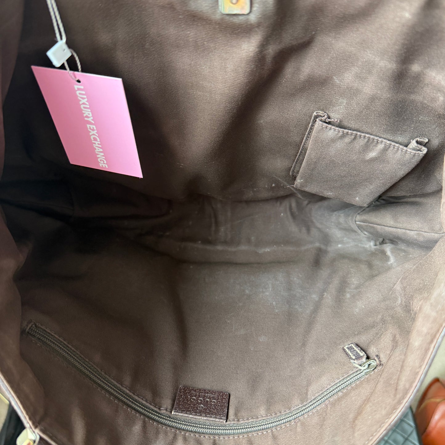 Pre-Owned Brown/GG Canvas Abbey Shopper Tote