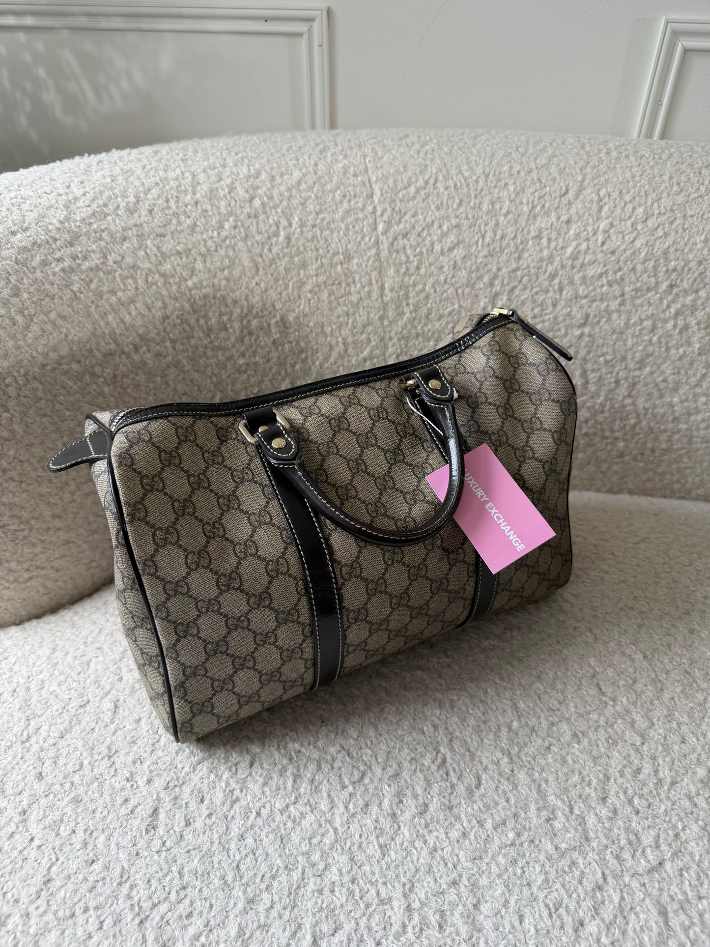 GG Supreme Canvas Boston Bag