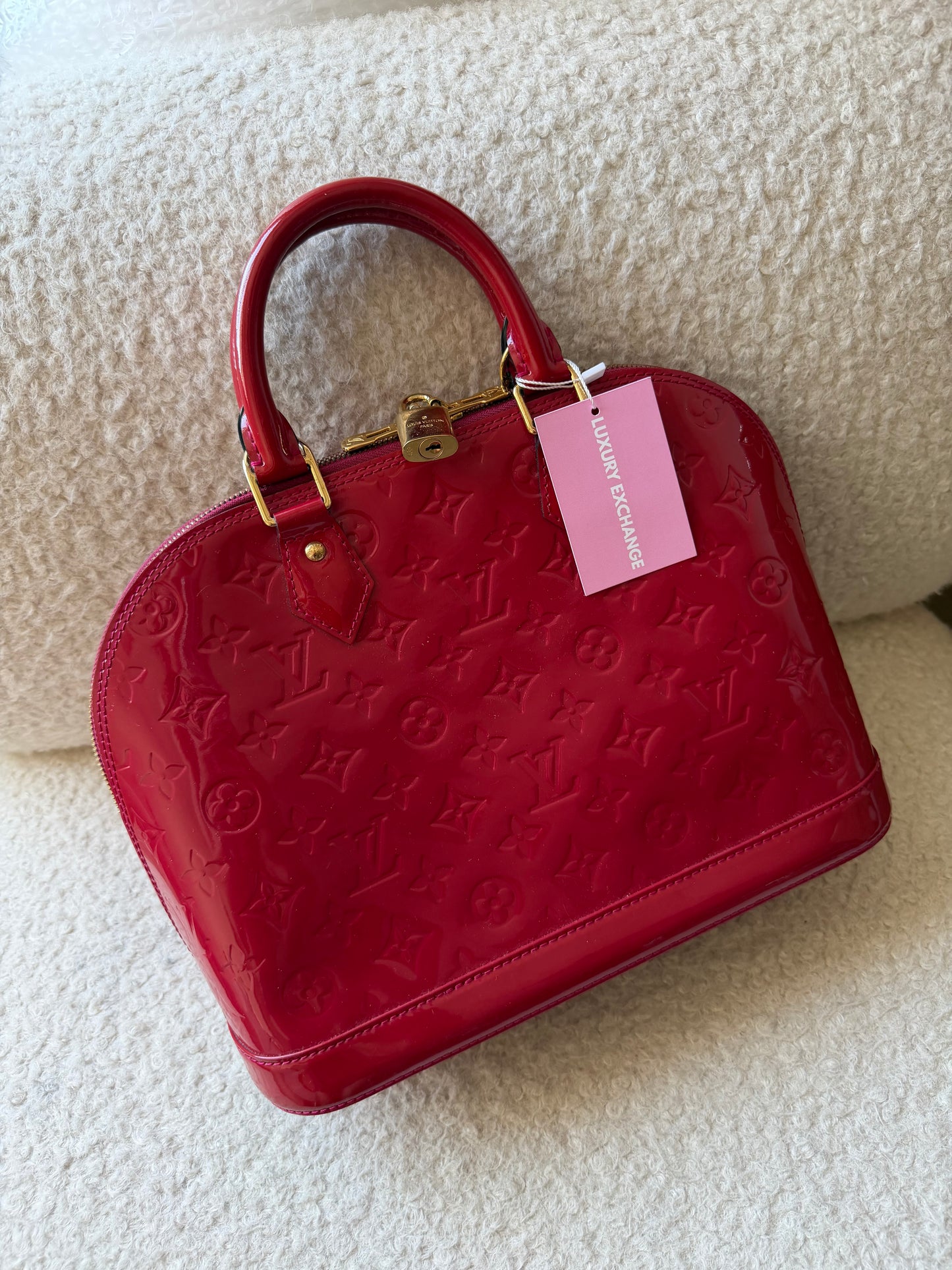 Pre-Owned Red LV Monogram Vernis Leather Alma PM
