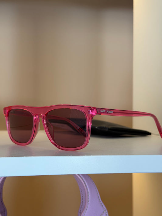 Pink Transparent Sunglasses