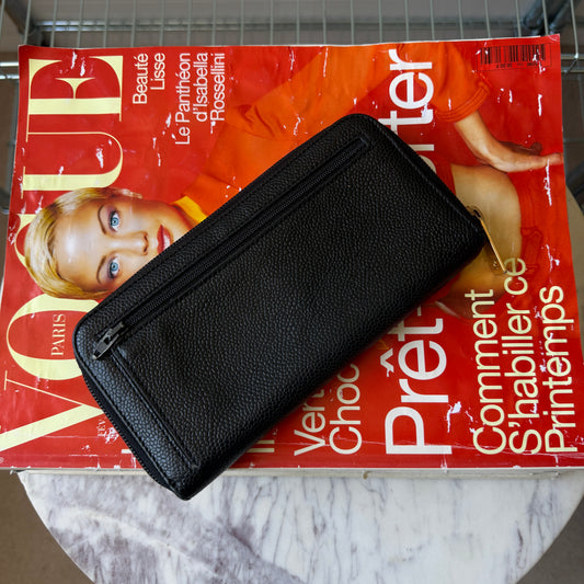 Pre-Owned Black Timeless Caviar Leather Zip Wallet
