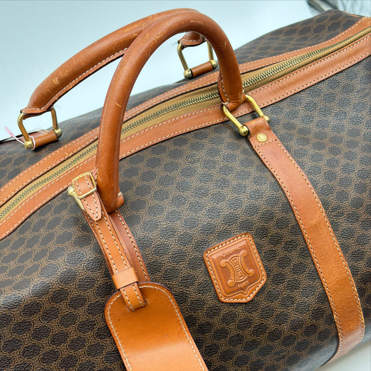 Pre-Owned Macadam Coated Canvas Keepall Bag