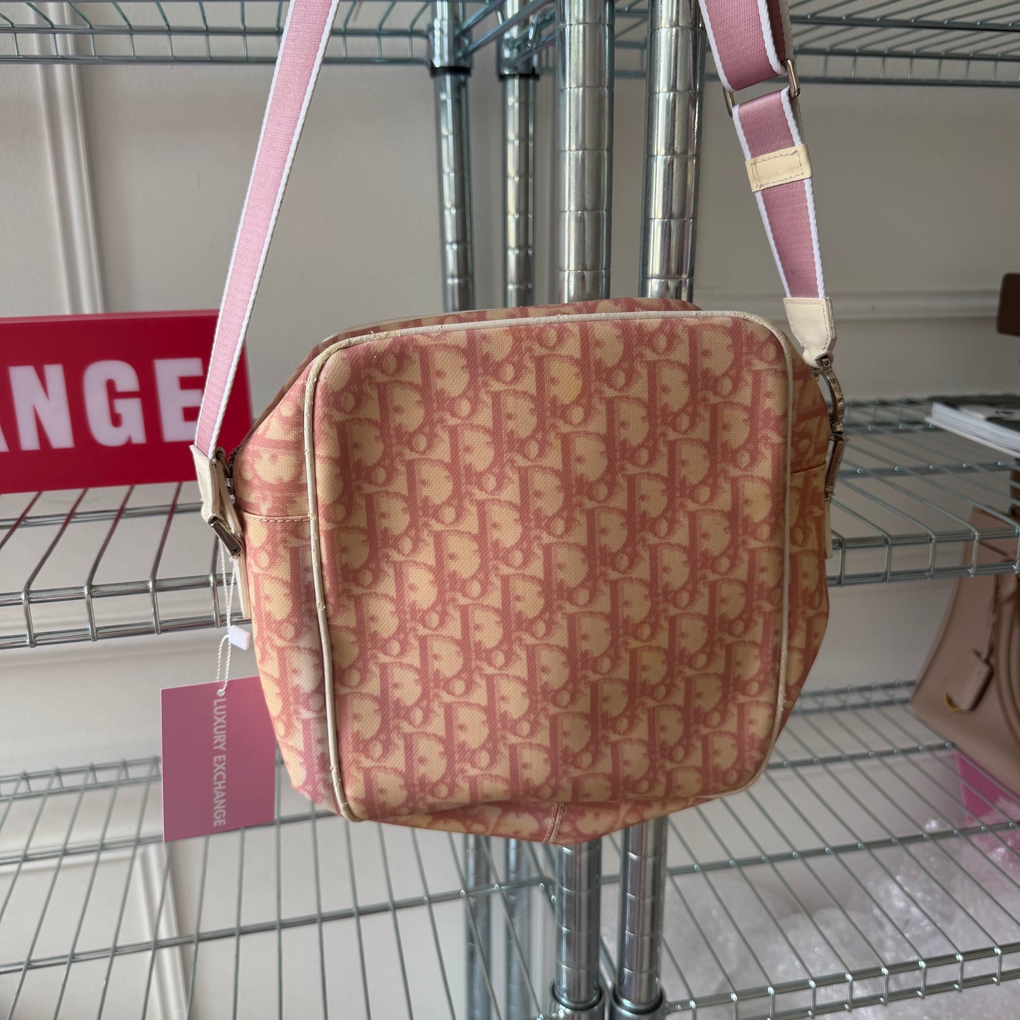 Pre-Owned Pink Trotter Coated Canvas Crossbody Bag