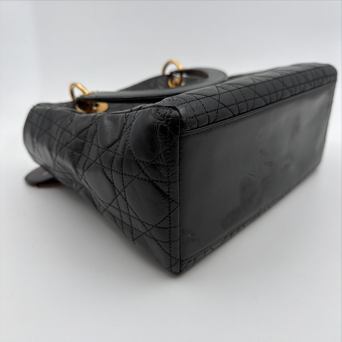 Pre-Owned Black Cannage Lambskin Lady Dior