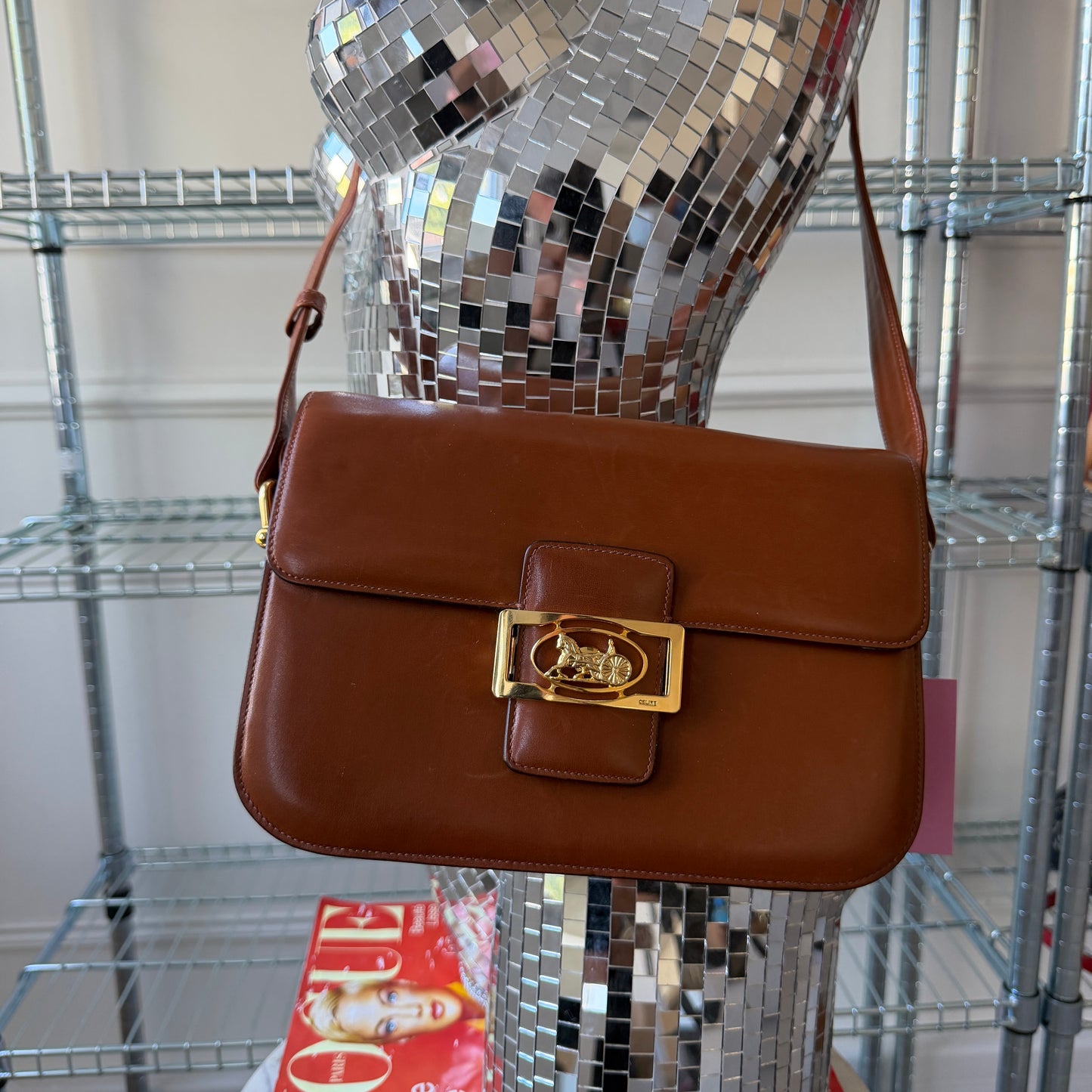Pre-Owned Tan Box Leather Shoulder Bag