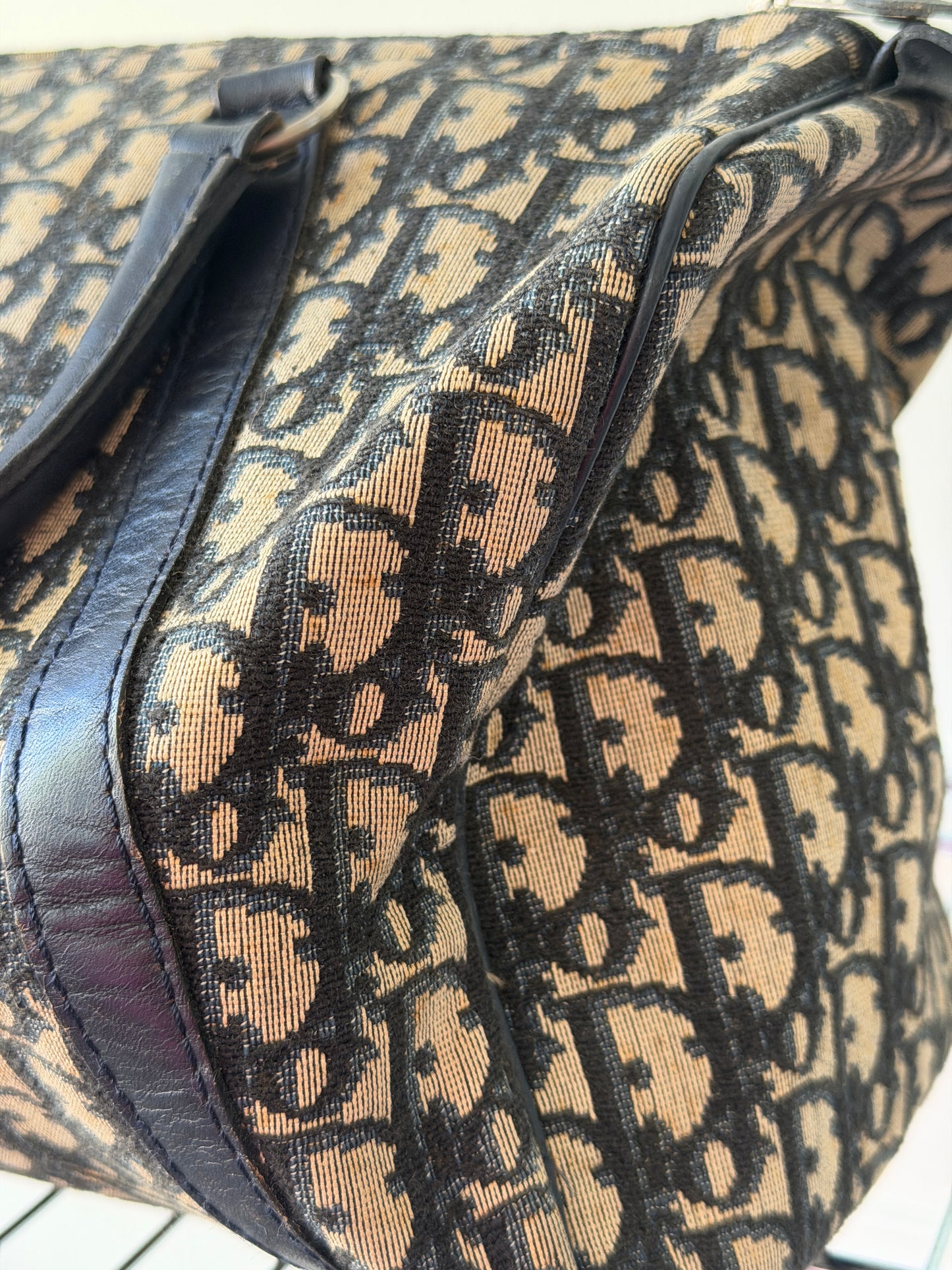 Pre-Owned Dior Oblique Trotter Canvas Handbag