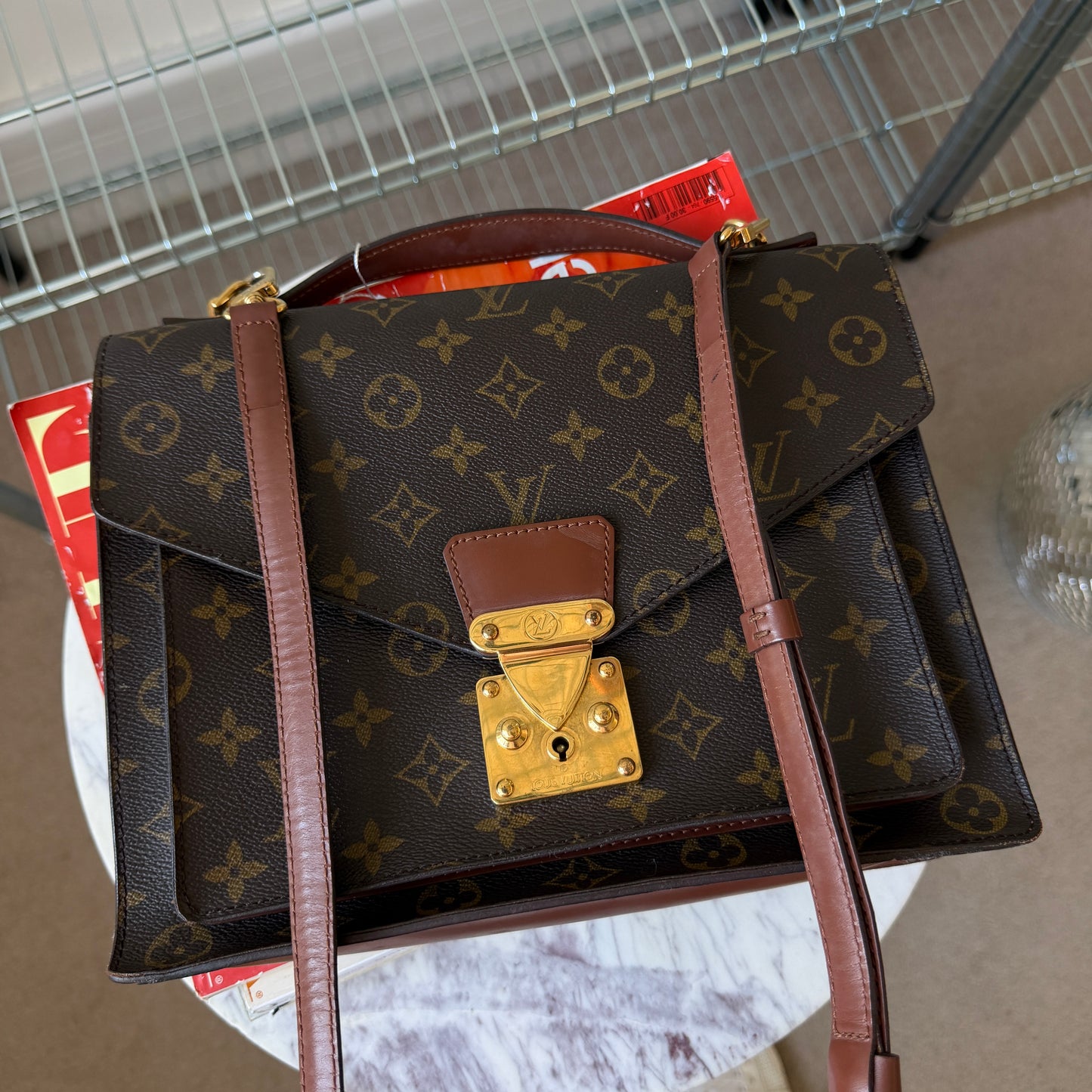 Pre-Owned LV Monogram Canvas Monceau GM Crossbody Bag