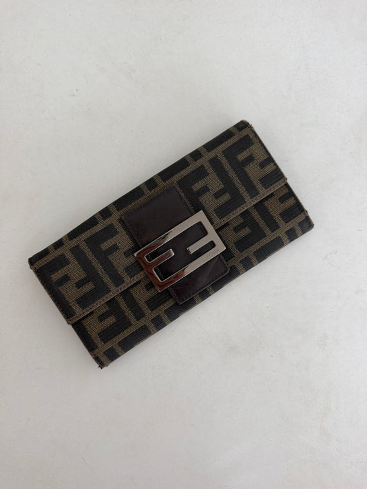 Pre-Owned Brown Zucca Canvas Wallet