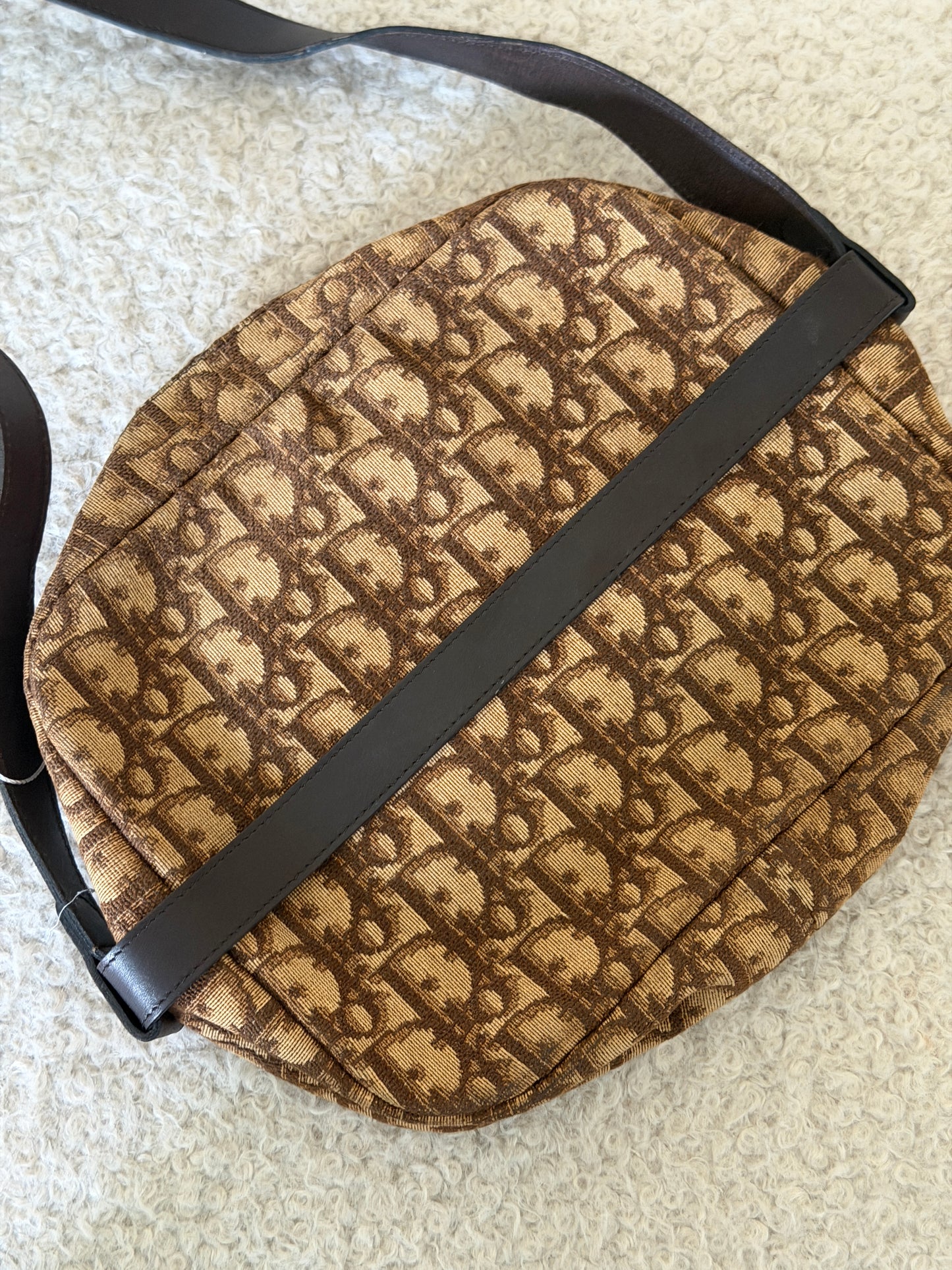 Pre-Owned Brown Oblique Canvas Shoulder Bag