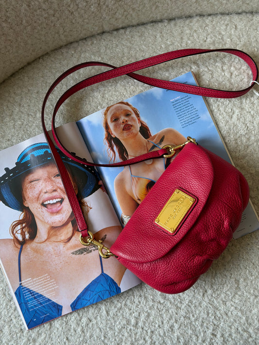 Raspberry Leather Handbag