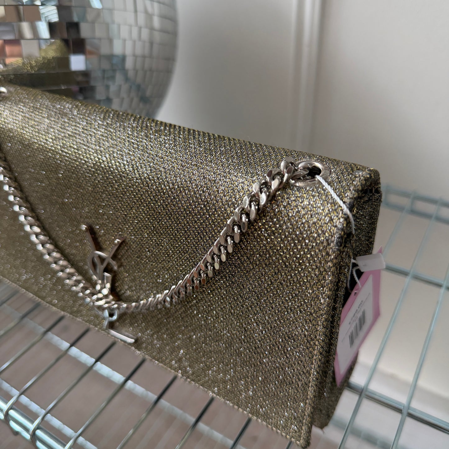 Pre-Owned Glitter Flap Crossbody Bag