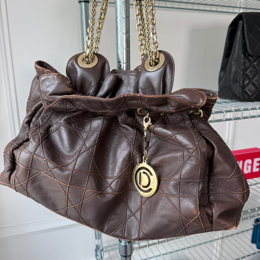 Pre-Owned Brown Leather Shoulder Bag