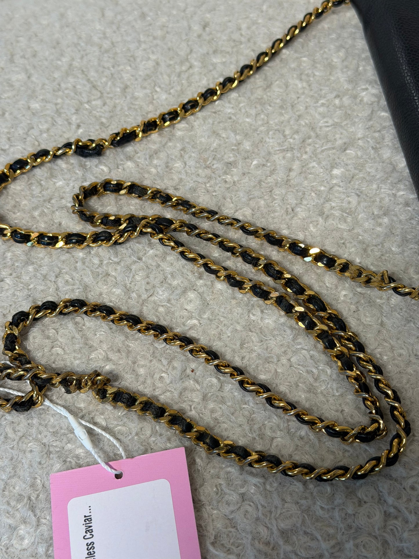 Pre-Owned Black Timeless Caviar Wallet on Chain