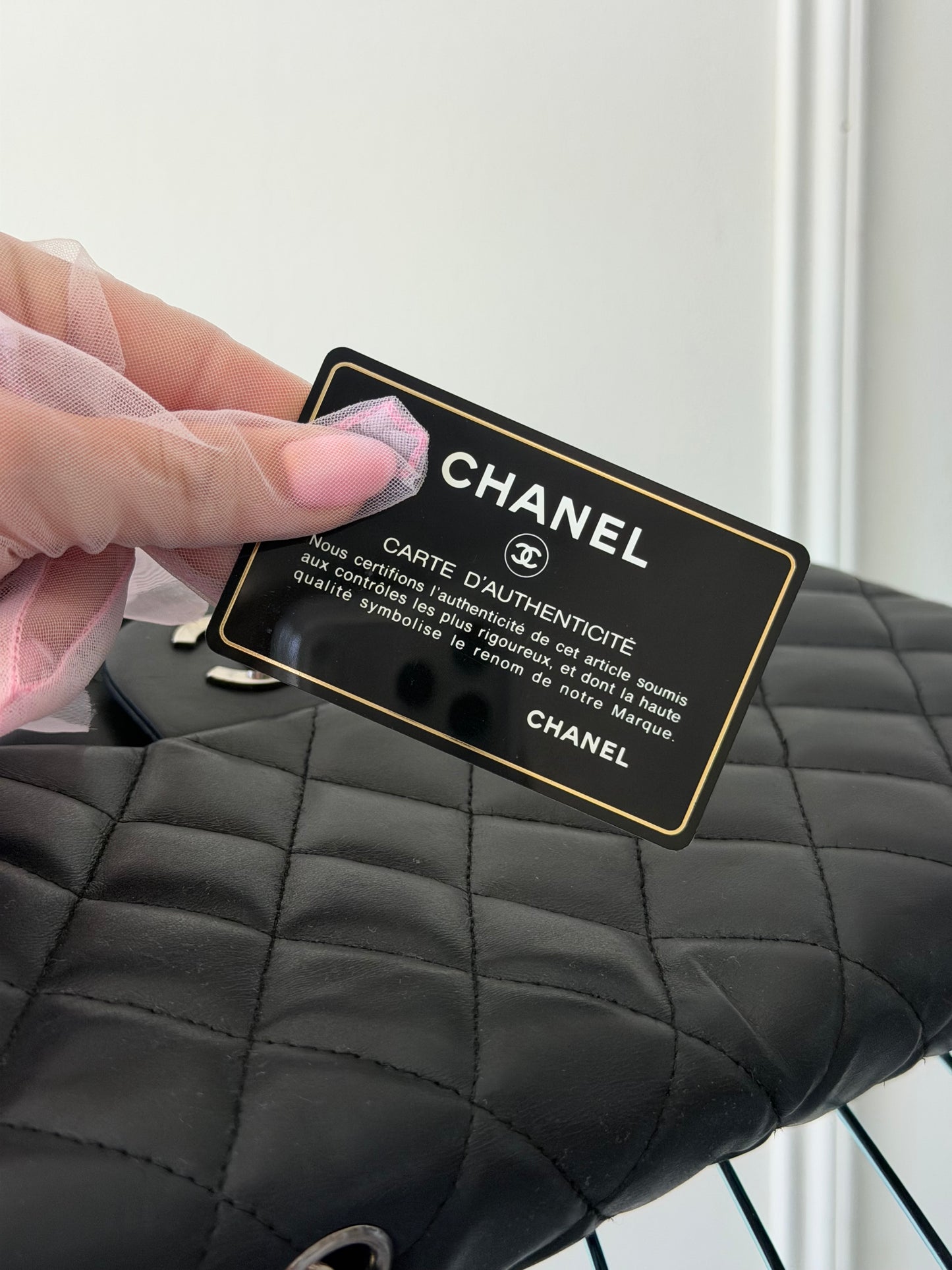 Black Lambskin Leather Jumbo Single Flap