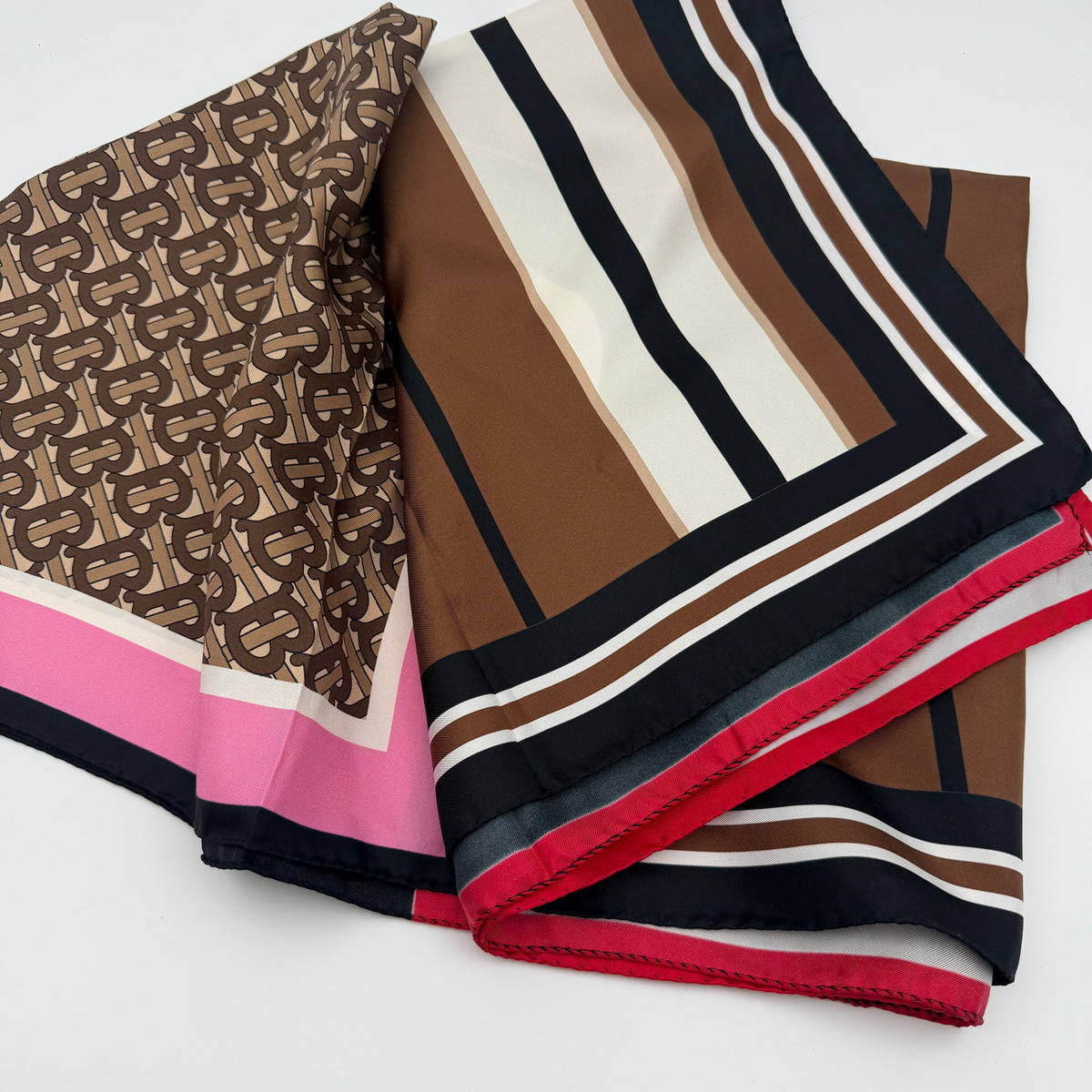 Pre-Owned Brown Silk Scarf