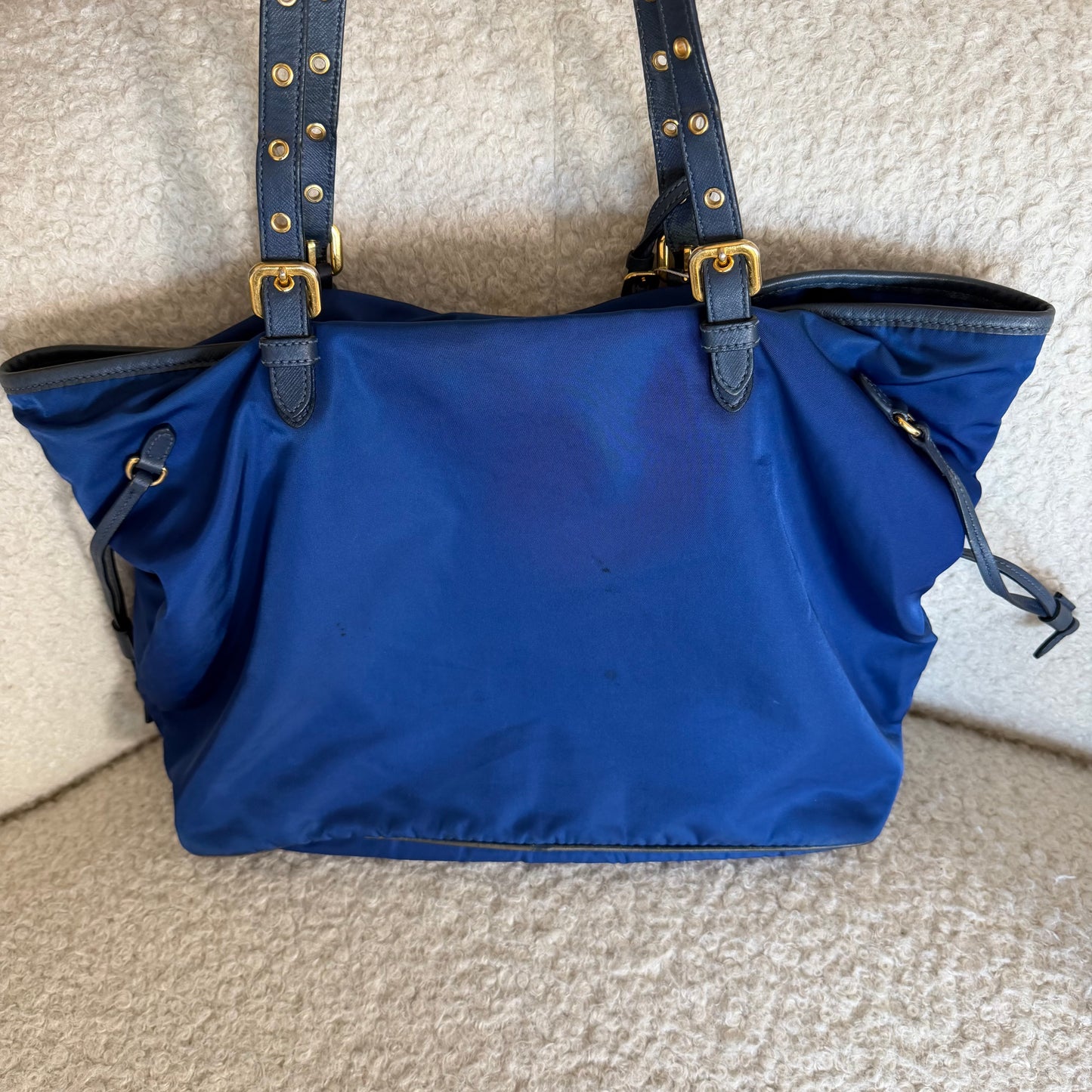 Pre-Owned Blue Nylon 'Neverfull' Shopper Tote