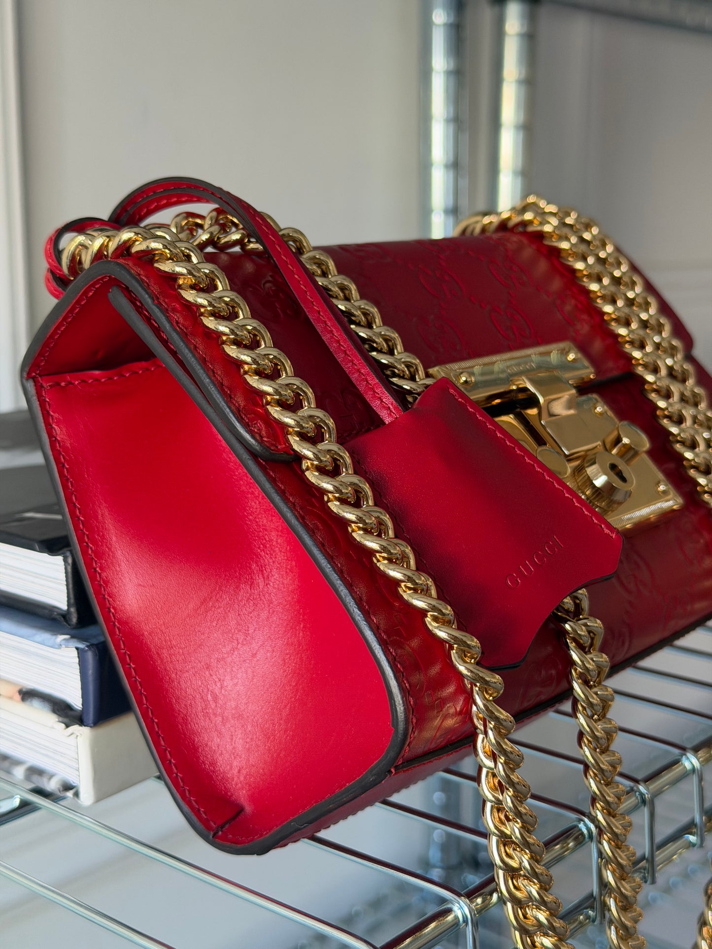Pre-Owned Red Guccissima Leather Handbag