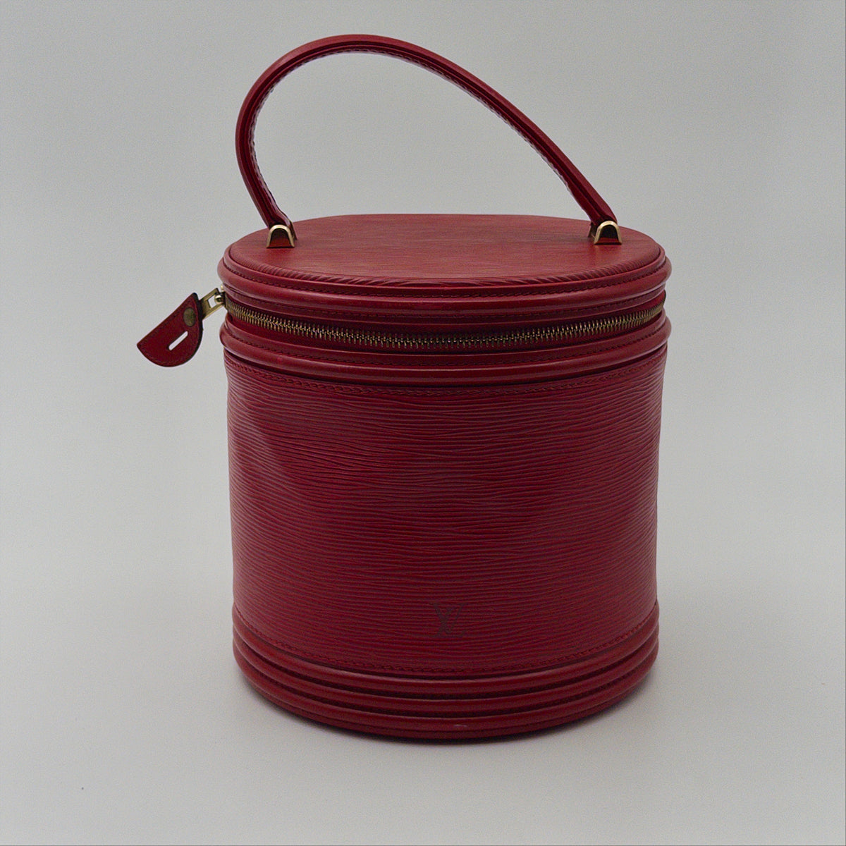 Pre-Owned Red Epileather Vanity Bag