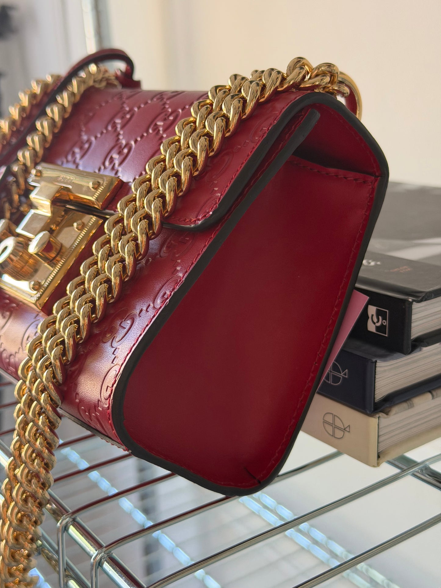Pre-Owned Red Guccissima Leather Handbag