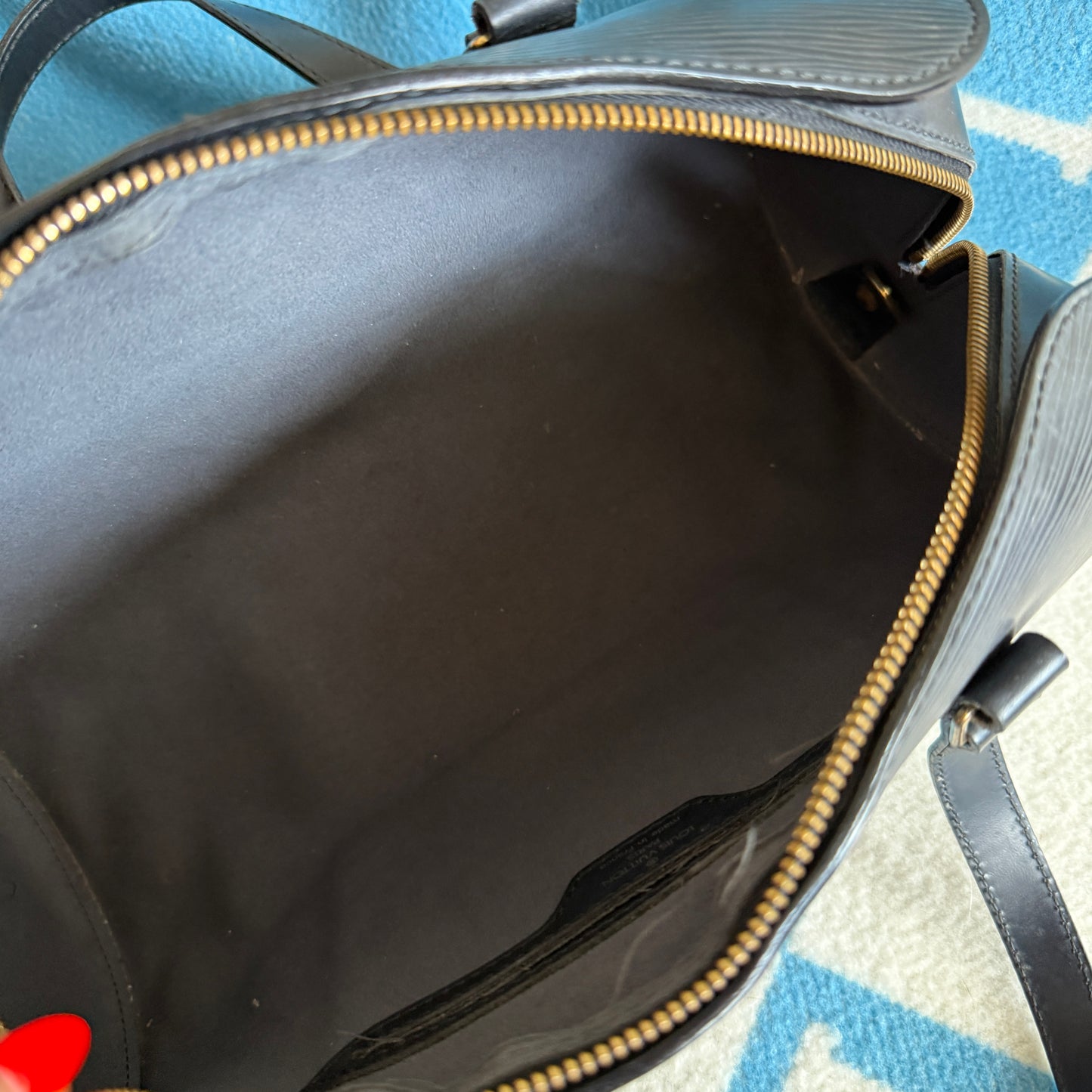 Pre-Owned Black Epileather Soufflot Handbag