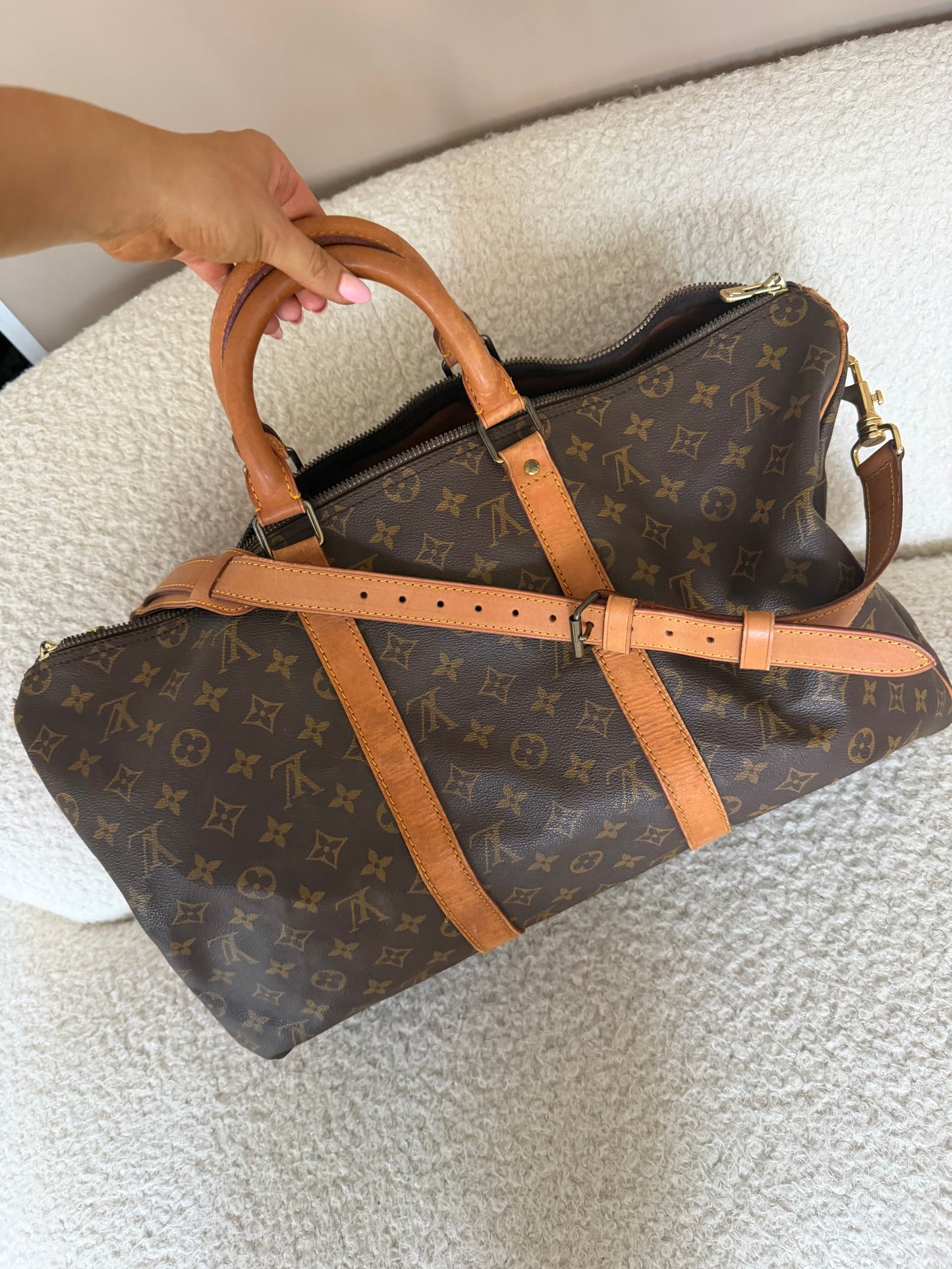 LV Monogram Canvas Keepall 50 Bandouliere