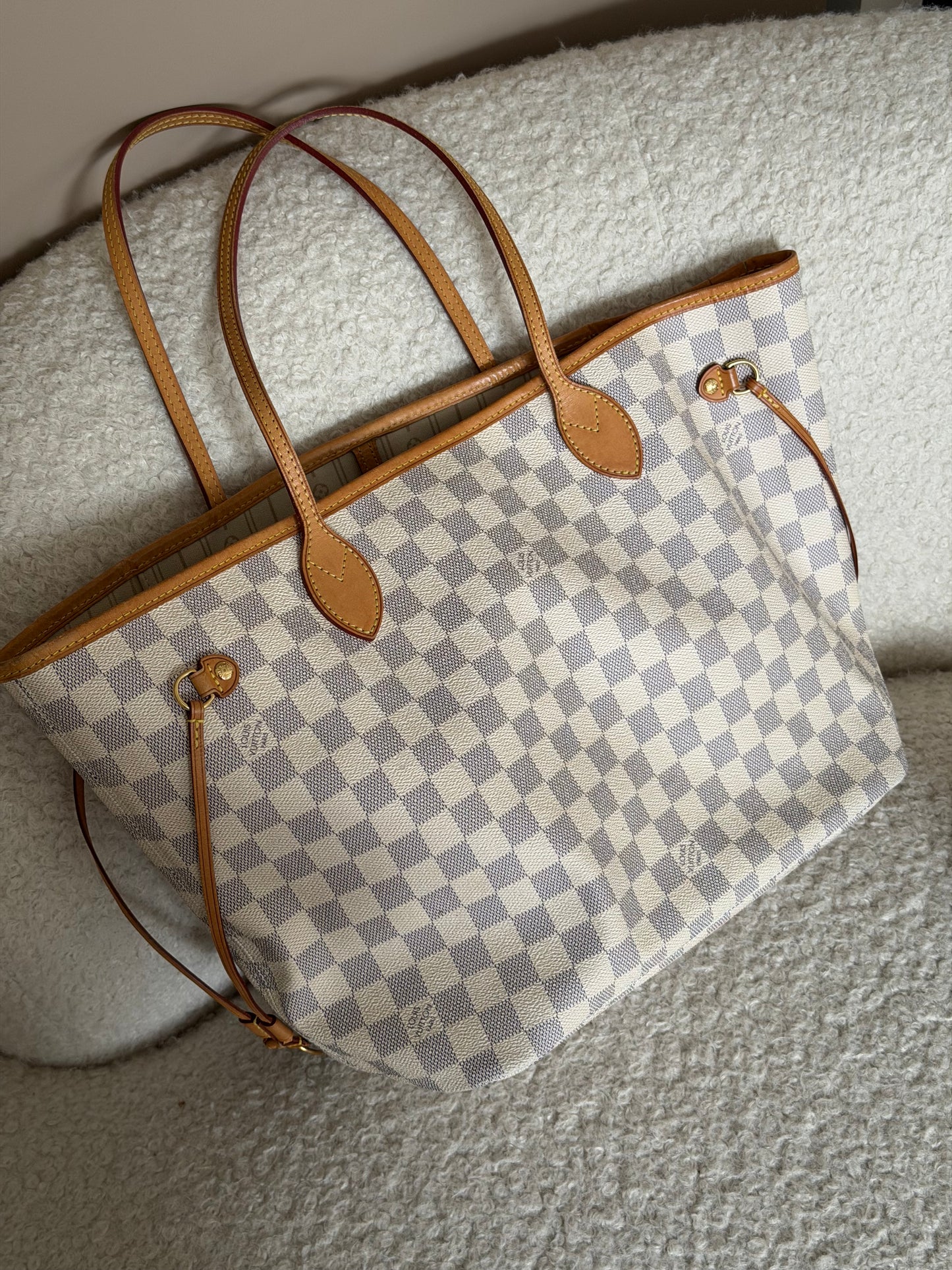 Pre-Owned Damier Azur Canvas Neverfull MM
