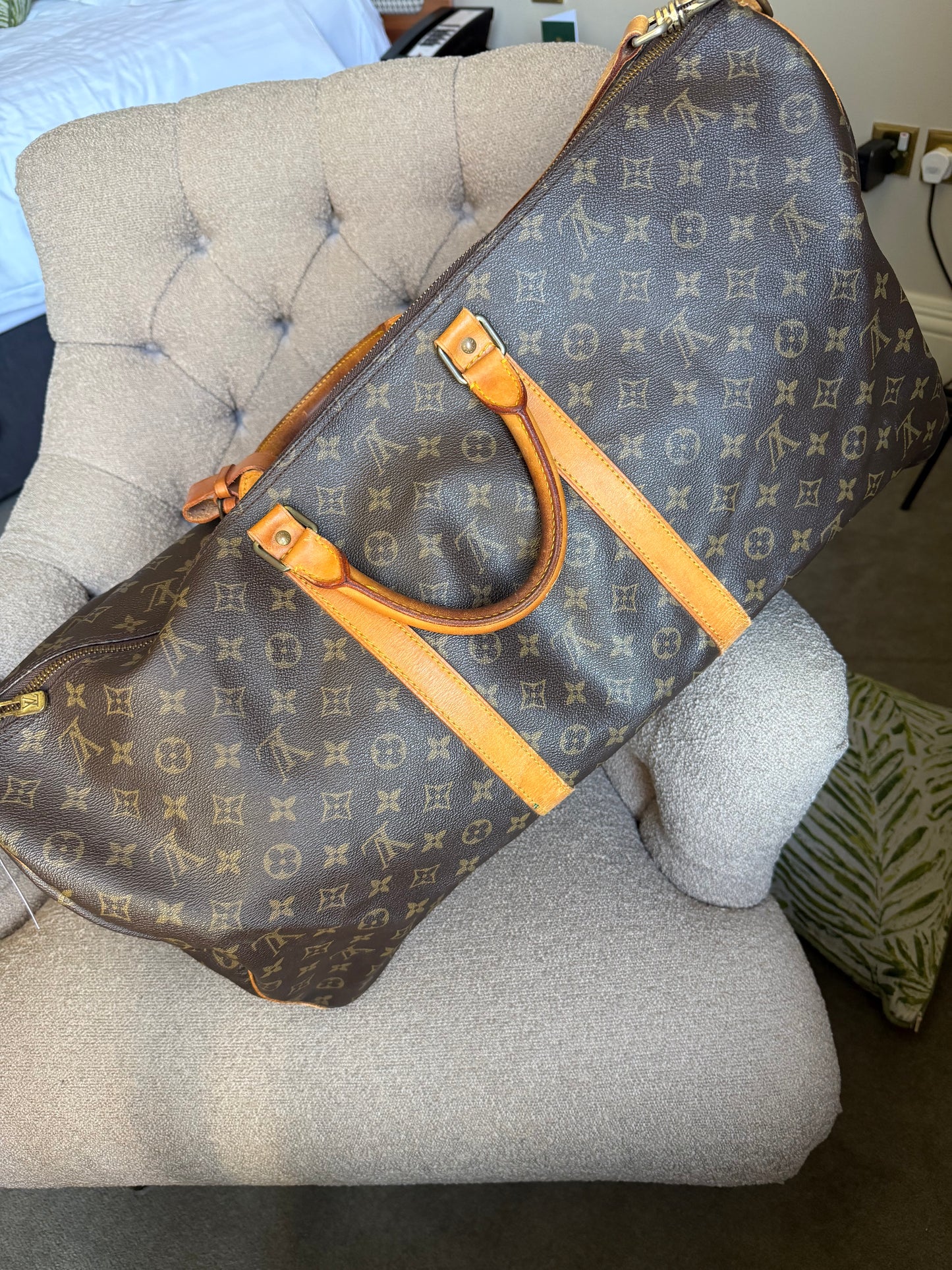 Pre-Owned LV Monogram Canvas Keepall 60 Bandouliere