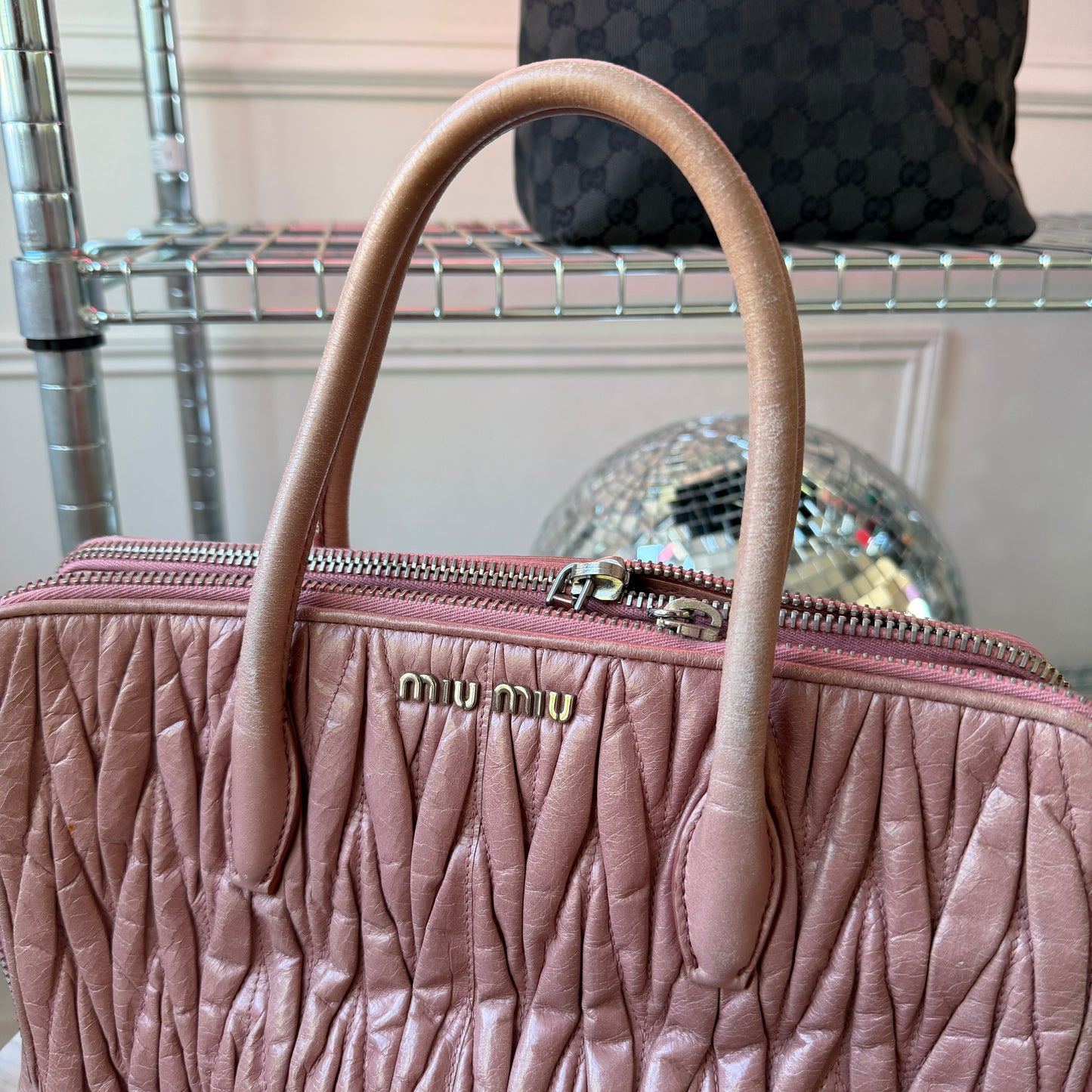 Pre-Owned Pink Nappa Leather Tote Bag