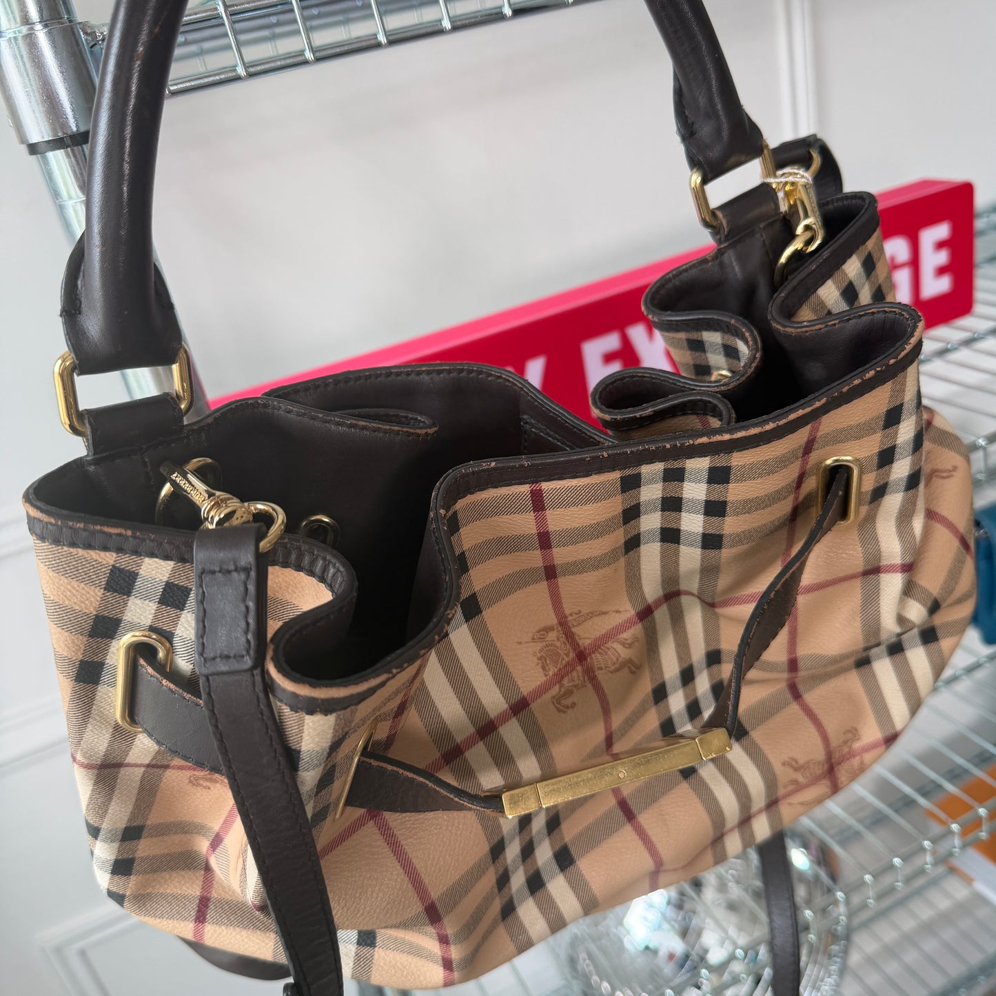 Pre-Owned Novacheck Coated Canvas Crossbody Bag