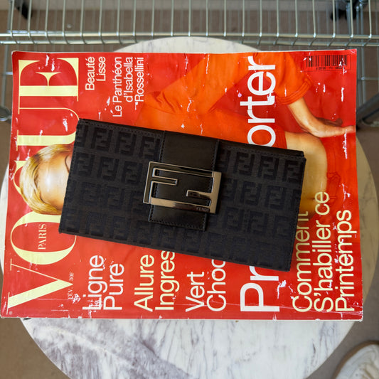 Pre-Owned Black Zucchino Canvas Wallet
