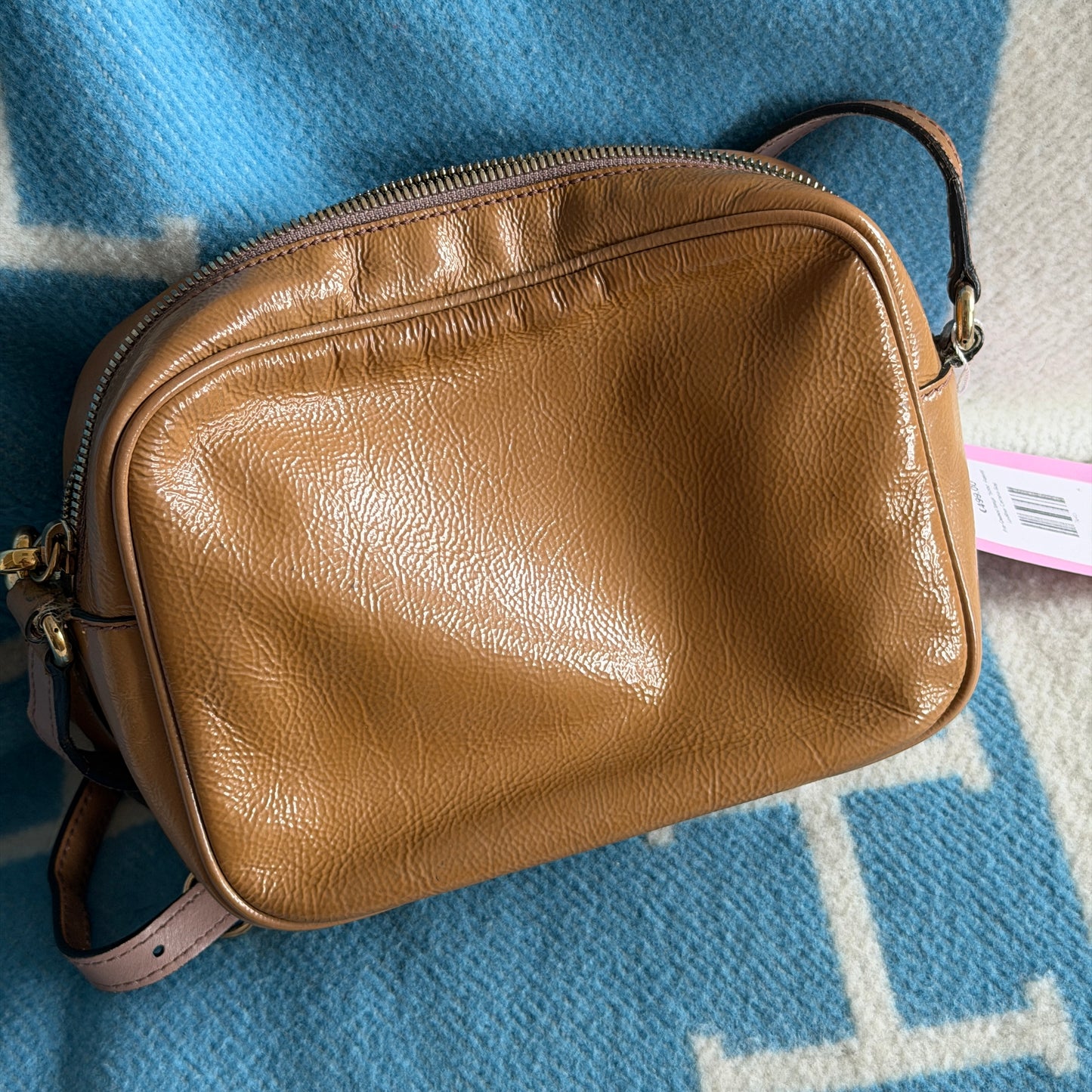 Pre-Owned Beige 'Soho' Patent Leather Camera Bag