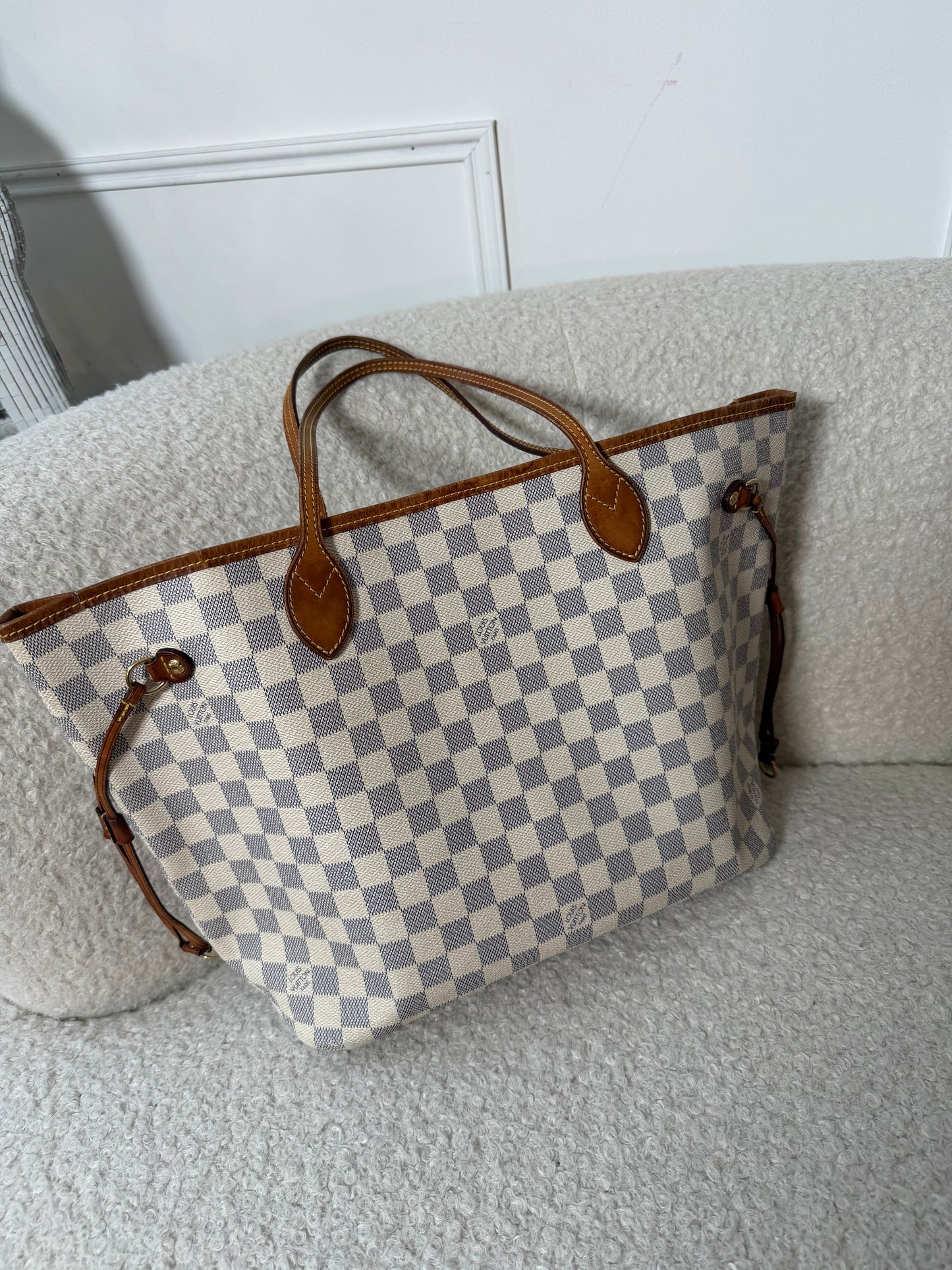 Pre-Owned Damier Azur Coated Canvas Neverfull MM