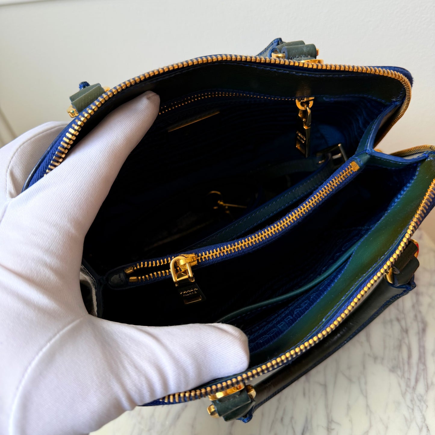 2000s Vintage Green Patent Leather Promenade Tote